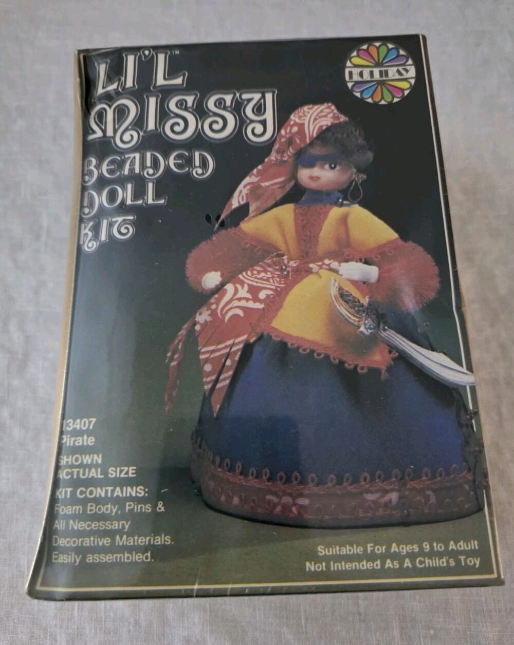 Walco Li'l Missy Beaded Doll Kit Sequin Vintage Pirate #13407